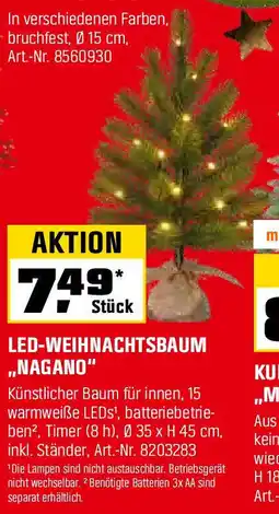 OBI LED-WEIHNACHTSBAUM ,,NAGANO" Angebot
