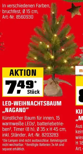 OBI LED-WEIHNACHTSBAUM ,,NAGANO" Angebot