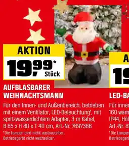 OBI AUFBLASBARER WEIHNACHTSMANN Angebot
