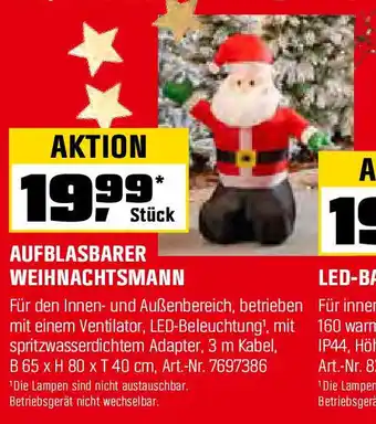 OBI AUFBLASBARER WEIHNACHTSMANN Angebot