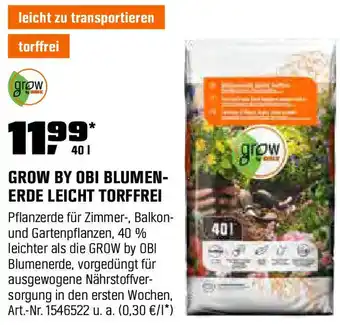 OBI GROW BY OBI BLUMEN- ERDE LEICHT TORFFREI Angebot