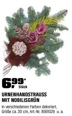 OBI URNENHANDSTRAUSS MIT NOBILISGRÜN Angebot