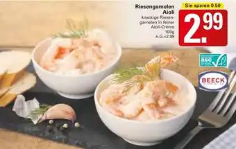 WEZ BEECK Riesengarnelen Aioli Angebot