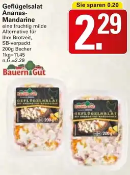 WEZ Bauern Gut Geflügelsalat Ananas Mandarine Angebot