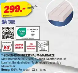 Höffner Artone 7-zonen-komfortschaum-matratze Angebot