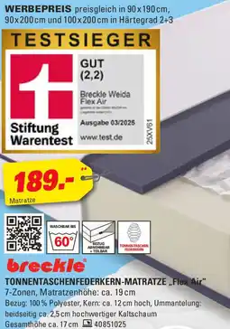 Höffner Breckle tonnentaschenfederkern-matratze ,,flex air" Angebot