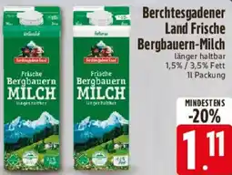 Edeka Berchtesgadener Land Frische Bergbauern-Milch Angebot