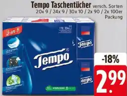 Edeka Tempo Taschentücher Angebot