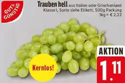 Edeka GUT & GÜNSTIG Trauben hell Angebot