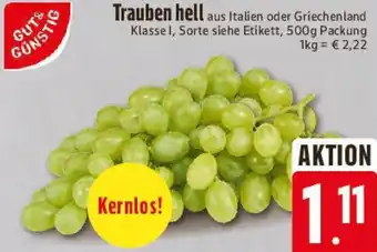 Edeka GUT & GÜNSTIG Trauben hell Angebot