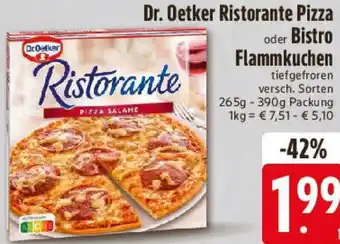 Edeka Dr. Oetker Ristorante Pizza oder Bistro Flammkuchen Angebot