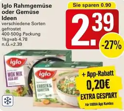 WEZ Iglo Rahmgemüse oder Gemüse Ideen Angebot