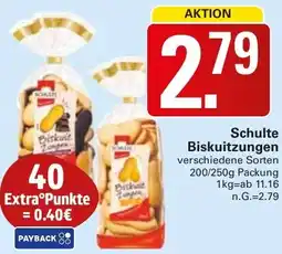 WEZ Schulte Biskuitzungen Angebot