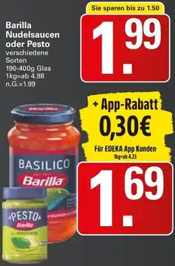 WEZ Barilla Nudelsaucen oder Pesto Angebot