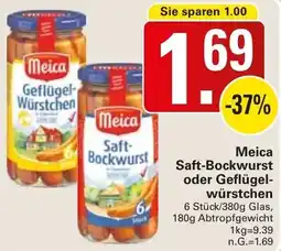 WEZ Meica Saft-Bockwurst oder Geflügelwürstchen Angebot