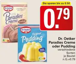WEZ Dr. Oetker Paradies Creme oder Pudding Angebot