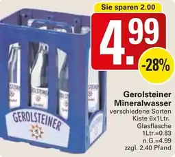 WEZ Gerolsteiner Mineralwasser Angebot
