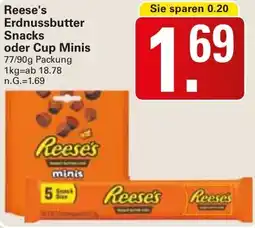 WEZ Reese's Erdnussbutter Snacks oder Cup Minis Angebot