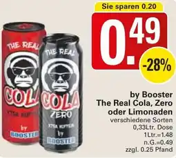 WEZ by Booster The Real Cola, Zero oder Limonaden Angebot