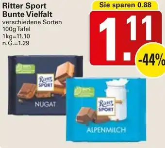 WEZ Ritter Sport Bunte Vielfalt Angebot