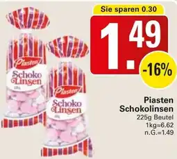 WEZ Piasten Schokolinsen Angebot