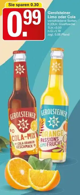WEZ Gerolsteiner Limo oder Cola Angebot