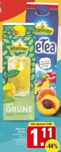 WEZ Pfanner Eistee Angebot