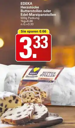 WEZ EDEKA Herzstücke Butterstollen oder Edel-Marzipanstollen Angebot