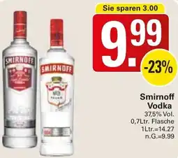 WEZ Smirnoff Vodka Angebot