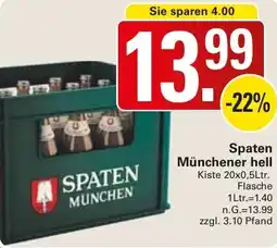 WEZ Spaten Münchener hell Angebot