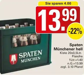 WEZ Spaten Münchener hell Angebot