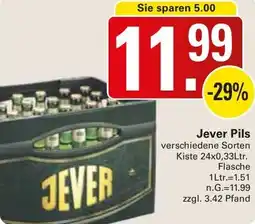 WEZ Jever Pils Angebot