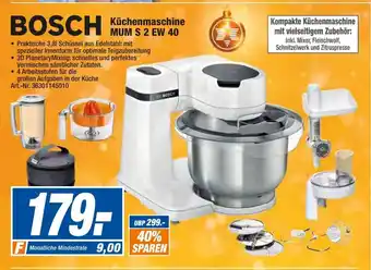 expert Techno Land Bosch Kuchenmaschine | MUM S 2 EW 40 Angebot