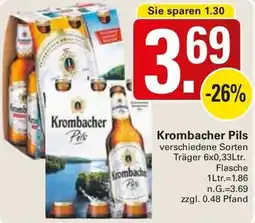 WEZ Krombacher Pils Angebot