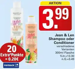 WEZ Jean & Len Shampoo oder Conditioner Angebot