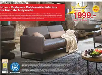 Möbelzentrum Pforzheim Johann jakob leder-sofa 2,5-sitzig Angebot