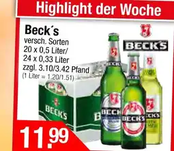 Getränke City Beck´s beck's Angebot