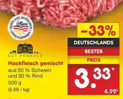 Netto Marken-Discount Gut ponholz hackfleisch gemischt Angebot