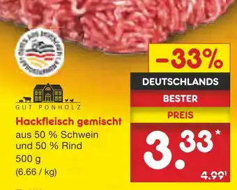 Netto Marken-Discount Gut ponholz hackfleisch gemischt Angebot