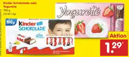 Netto Marken-Discount Kinder schokolade Angebot