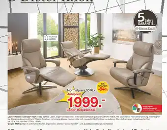 Möbelzentrum Pforzheim Dieter knoll leder-relaxsessel Angebot