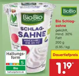 Netto Marken-Discount Biobio bio schlagsahne Angebot