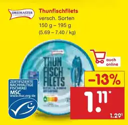 Netto Marken-Discount Dreimaster thunfischfilets Angebot