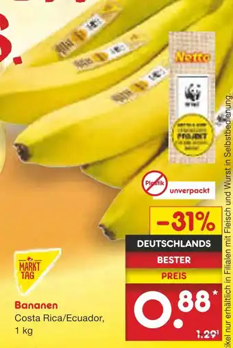 Netto Marken-Discount Markttag bananen Angebot