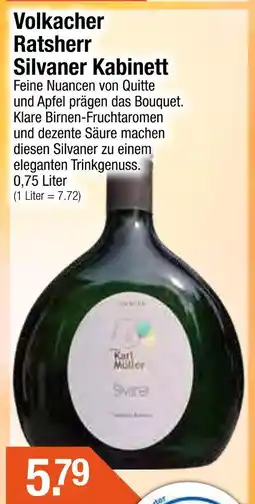 Getränke City Karl müller volkacher ratsherr silvaner kabinett Angebot