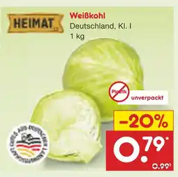 Netto Marken-Discount Heimat weißkohl Angebot