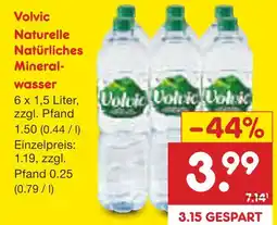 Netto Marken-Discount Volvic naturelle natürliches mineralwasser Angebot