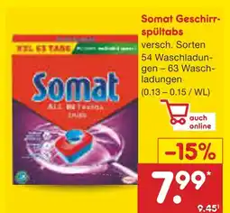 Netto Marken-Discount Somat somat geschirrspültabs Angebot