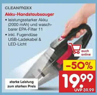 Netto Marken-Discount Cleanmaxx akku-handstaubsauger Angebot