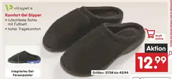 Netto Marken-Discount Vitapelle komfort gel slipper Angebot